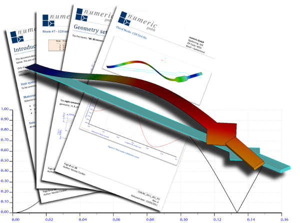 Clear reports for a beam modal analysis